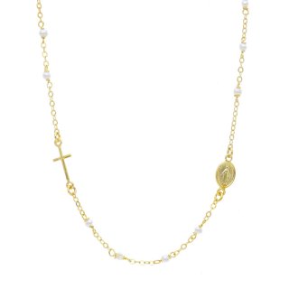 Songa Antonio - Rosario Collana - Oro Giallo - Perle Freshwater