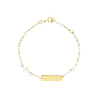 Songa Antonio - Bracciale Baby Targa - Oro Giallo - 9 Ct