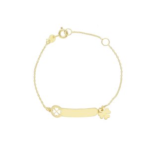 Songa Antonio - Bracciale Baby Targa - Oro Giallo - 9 Carati