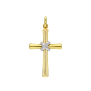 Songa Antonio - Croce Pendente - Oro Giallo - Oro Bianco
