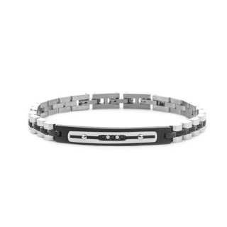 Bracciale Acciaio E Zirconi