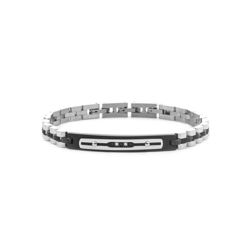 Bracciale Acciaio E Zirconi