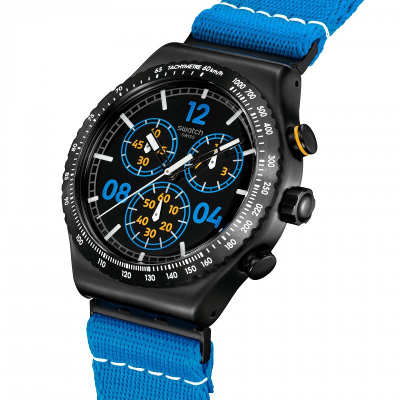 Swatch - Moments In Blue - Cronografo - Quadrante Nero