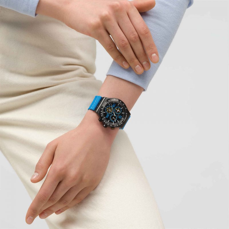 Swatch - Moments In Blue - Cronografo - Quadrante Nero