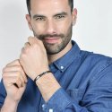 Luca Barra - Bracciale Uomo - Silicone Nero - Acciaio Ip Nero
