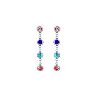Luca Barra - Orecchini Donna - Acciaio - Cristalli Multicolor