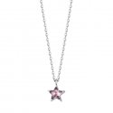 Luca Barra - Collana Donna Acciaio - Stella Rosa - Punto Luce