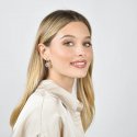 Luca Barra - Orecchini Donna Acciaio - Cristalli Bianchi - Mondo