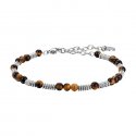 Luca Barra - Bracciale Uomo - Acciaio - Occhio Di Tigre