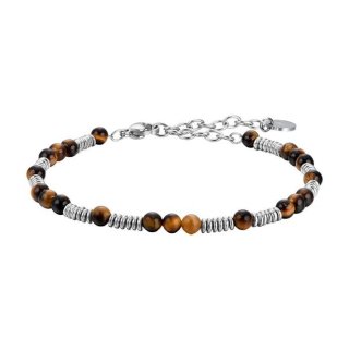 Luca Barra - Bracciale Uomo - Acciaio - Occhio Di Tigre