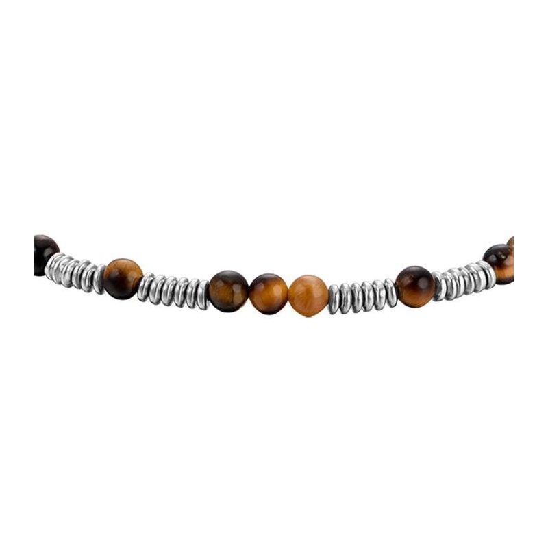 Luca Barra - Bracciale Uomo - Acciaio - Occhio Di Tigre