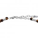 Luca Barra - Bracciale Uomo - Acciaio - Occhio Di Tigre