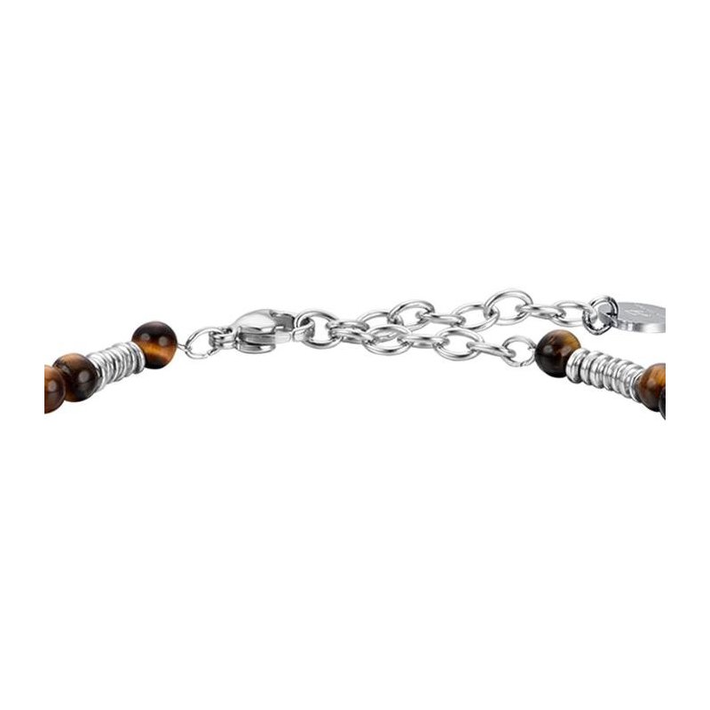 Luca Barra - Bracciale Uomo - Acciaio - Occhio Di Tigre