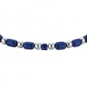 Luca Barra - Bracciale Uomo Acciaio - Ematite Blu - 21 Cm