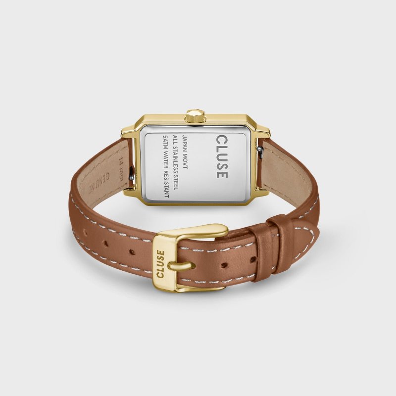 Cluse - Fluette Watch Leather - Pelle - Bianco Sabbia - Oro