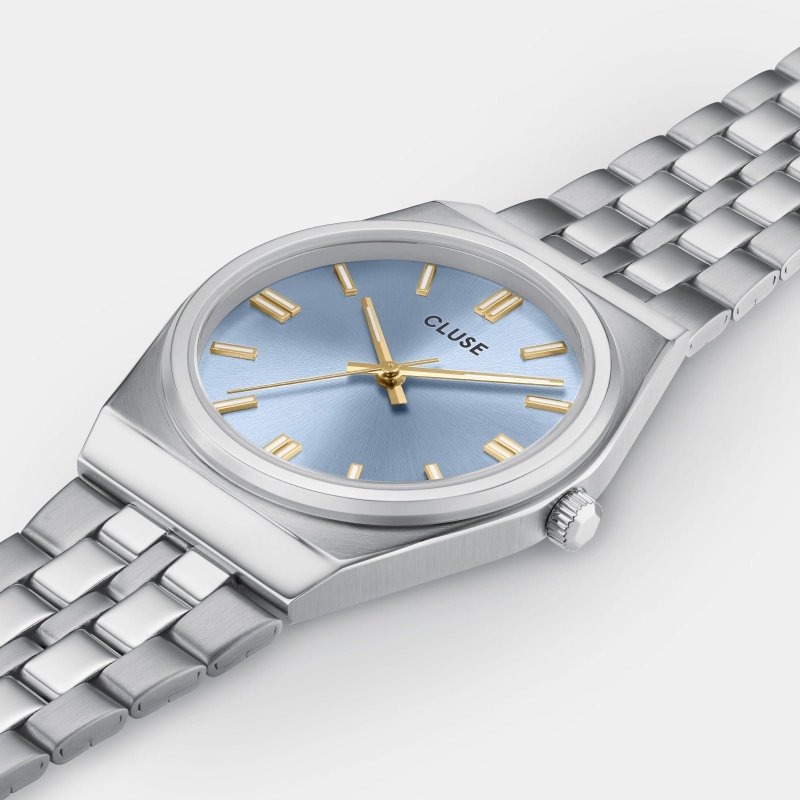Cluse - Retro 70'S Watch - Acciaio Inossidabile - Quadrante Blu