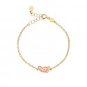 Le Bebé - Bracciale Lucciole - Oro Giallo - Piedino Rosa