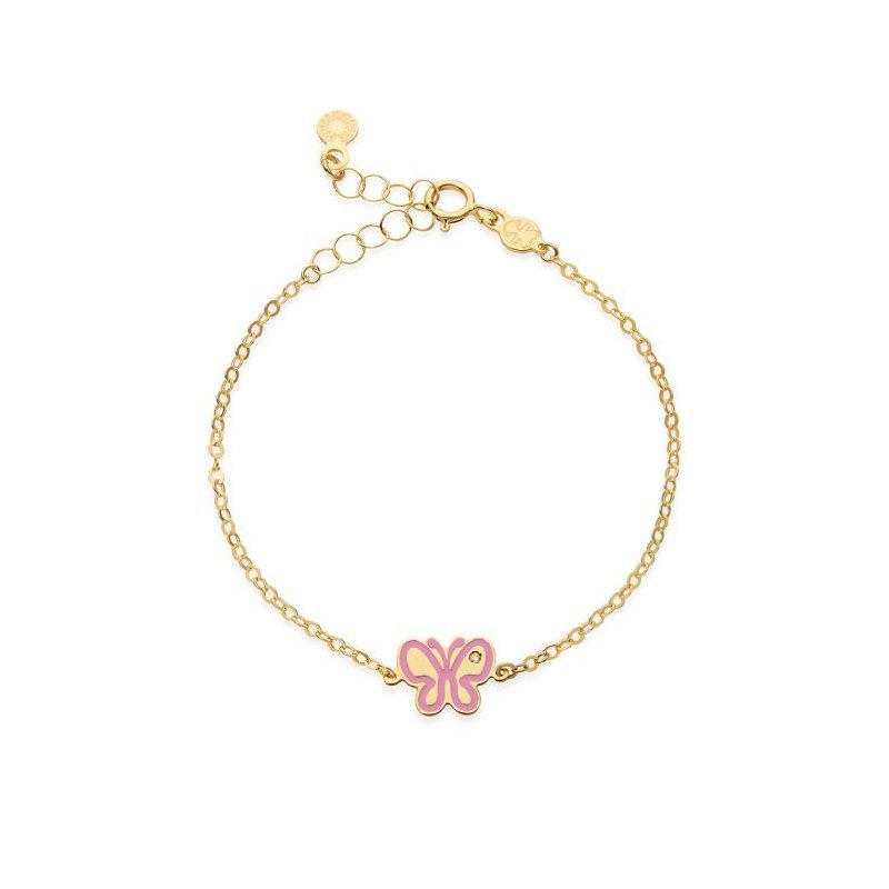 Le Bebe' - Bracciale Lucciole - Oro Giallo - Farfallina - Diamante