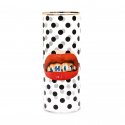 Glass Vase Shit Pois Cylindrical Big
