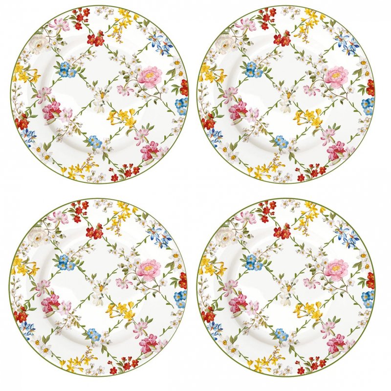 Easy Life - Set 4 Piatti Dessert Garden Dreams - Porcellana - Colorati