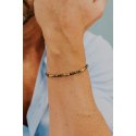 Bracciale Acciaio Con Ematite E Pvd Rosè E Giallo