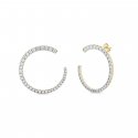 Laura Pjewels - Orecchini Luna Grande - Argento - Zirconi Bianchi