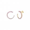 Laura Pjewels - Orecchini Luna - Argento 925 - Zirconi Rodolite