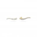 Laura Pjewels - Orecchini Onda - Argento 925 - Zirconi Bianchi