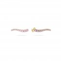 Laura Pjewels - Orecchini Onda - Argento 925 - Zirconi Rodolite