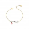 Laura Pjewels - Bracciale Goccia Rodolite - Argento 925 - Oro 18Kt