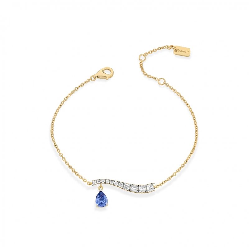 Laura Pjewels - Bracciale Goccia Tanzanite - Argento 925 - Zirconi