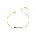 Laura Pjewels - Bracciale Navette Smeraldo - Argento 925 - Zirconi