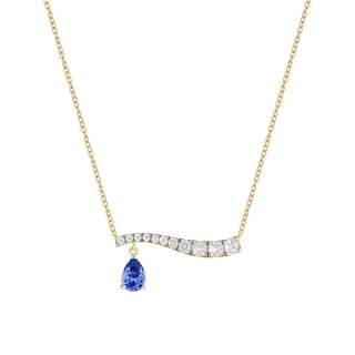 Laura Pjewels - Collana Goccia Tanzanite - Argento 925 - Oro 18Kt