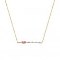 Laura Pjewels - Collana Navette Rodolite - Argento 925 - Oro 18Kt
