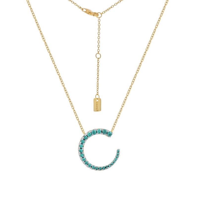 Laura Pjewels - Collana Luna - Argento 925 - Zirconi Paraiba