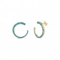 Laura Pjewels - Orecchini Luna - Argento 925 - Zirconi Paraiba