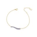 Laura Pjewels - Bracciale Onda Zirconi Lavanda - Argento 925 - Oro 18Kt