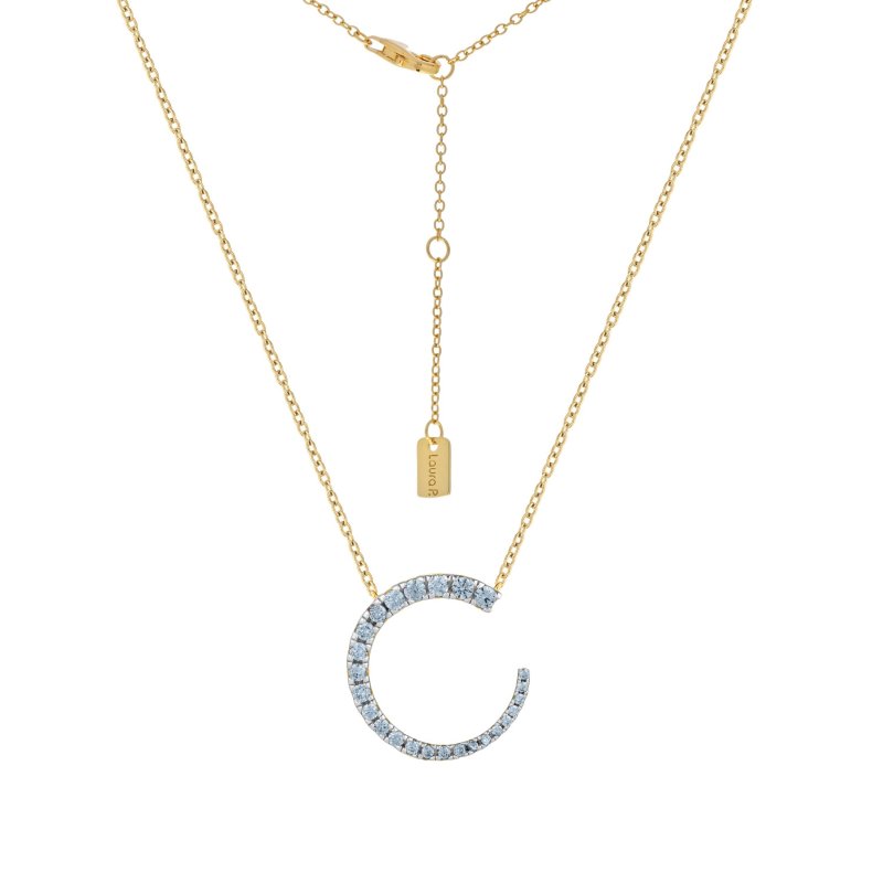 Laura Pjewels - Collana Luna - Argento 925 - Zirconi Sky Blu