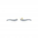 Laura Pjewels - Orecchini Onda - Argento 925 - Zirconi Sky Blu