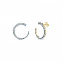 Laura Pjewels - Orecchini Luna - Argento 925 - Zirconi Sky Blu