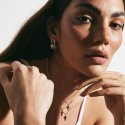 Laura Pjewels - Orecchini Hoops Croce - Argento 925 - Zirconi Lilla