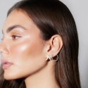 Laura Pjewels - Orecchini Incrocio - Argento 925 - Zirconi Bianchi