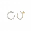 Laura Pjewels - Orecchini Luna - Argento 925 - Zirconi Bianchi