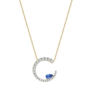 Laura Pjewels - Collana Luna Goccia - Argento 925 - Tanzanite
