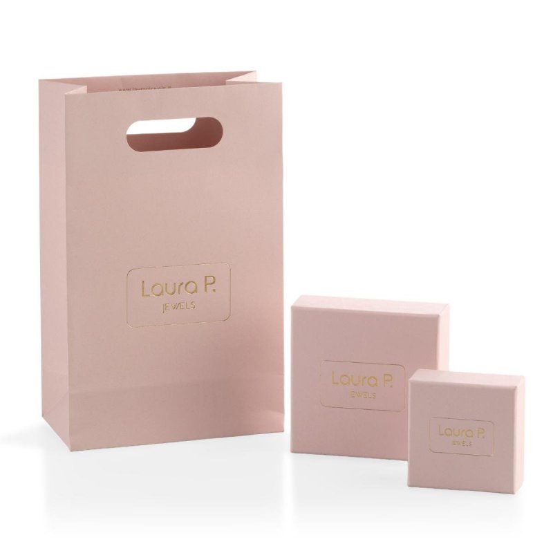 Laura Pjewels - Collana Navette Smeraldo - Argento 925 - Placcato Oro