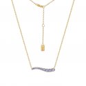 Laura Pjewels - Collana Onda - Argento 925 - Zirconi Lavanda