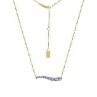 Laura Pjewels - Collana Onda - Argento 925 - Zirconi Lavanda