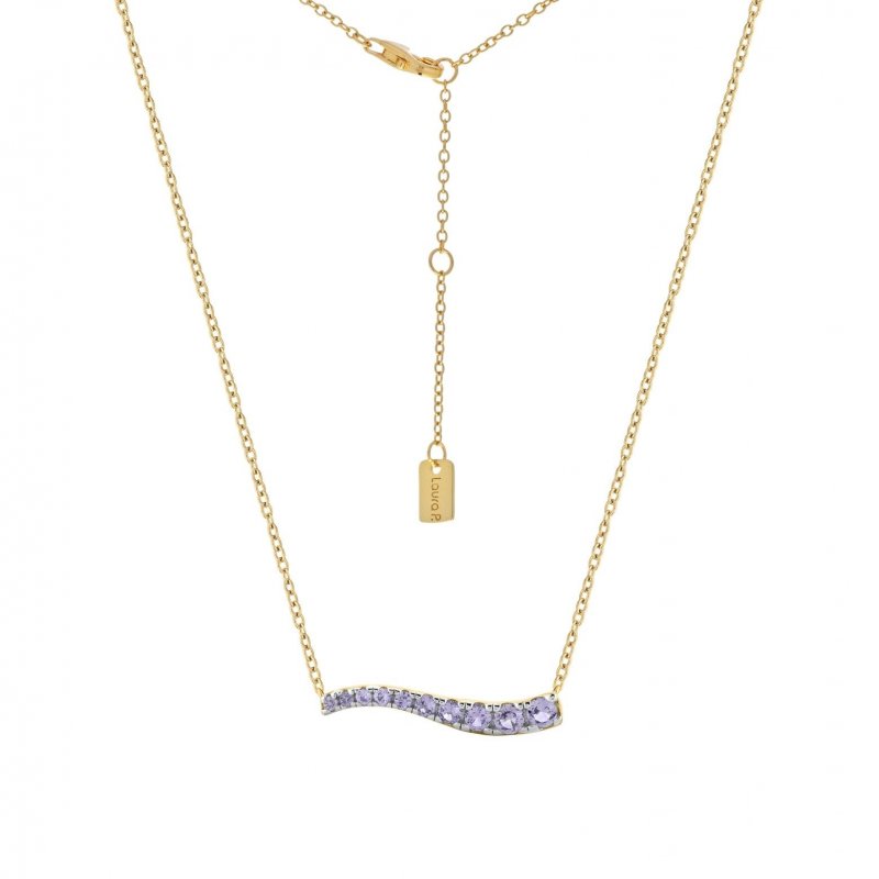 Laura Pjewels - Collana Onda - Argento 925 - Zirconi Lavanda