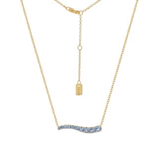 Laura Pjewels - Collana Onda - Argento 925 - Zirconi Sky Blu