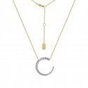 Laura Pjewels - Collana Luna - Argento 925 - Zirconi Lavanda